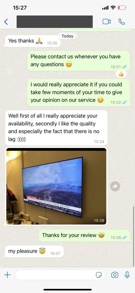 WhatsApp Customer Support Screenshot 2 for Revo Iptv